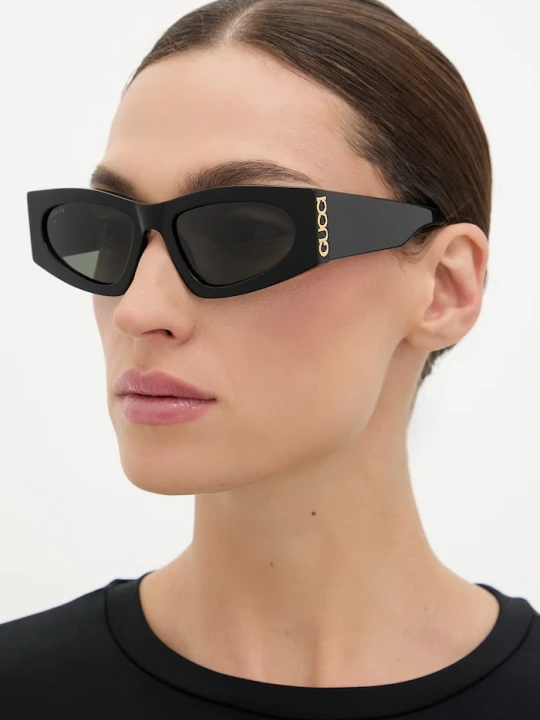 Zdjęcie produktu Gucci okulary przeciwsłoneczne kocie oczy damskie czarny