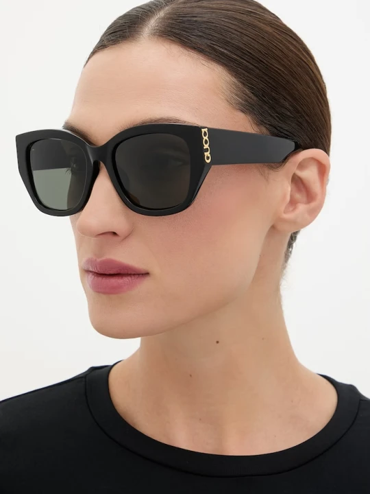 Zdjęcie produktu Gucci okulary przeciwsłoneczne kocie oczy damskie czarny
