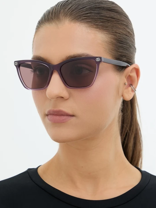 Zdjęcie produktu Gucci okulary przeciwsłoneczne kocie oczy damskie fioletowy