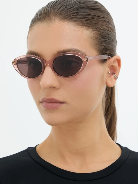 Zdjęcie produktu Gucci okulary przeciwsłoneczne kocie oczy damskie różowy