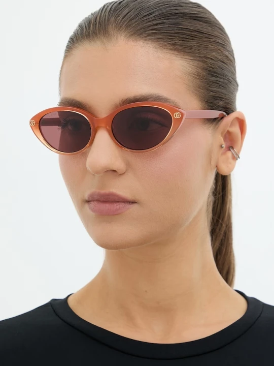 Zdjęcie produktu Gucci okulary przeciwsłoneczne kocie oczy damskie pomarańczowy
