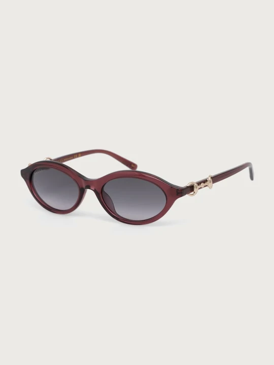 Zdjęcie produktu Gucci okulary przeciwsłoneczne kocie oczy damskie bordowy