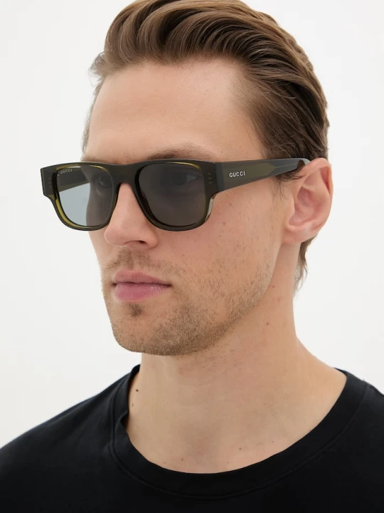 Zdjęcie produktu Gucci okulary przeciwsłoneczne kwadratowe męskie zielony
