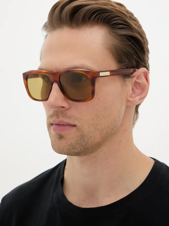 Zdjęcie produktu Gucci okulary przeciwsłoneczne kwadratowe męskie pomarańczowy