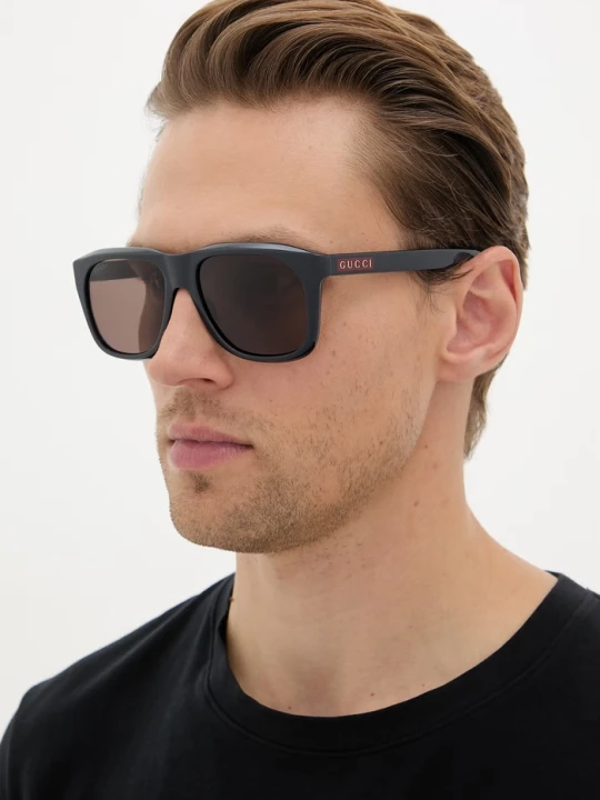 Zdjęcie produktu Gucci okulary przeciwsłoneczne kwadratowe męskie granatowy