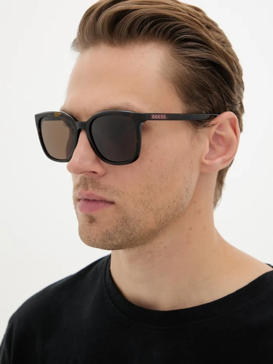 Zdjęcie produktu Gucci okulary przeciwsłoneczne kwadratowe męskie brązowy