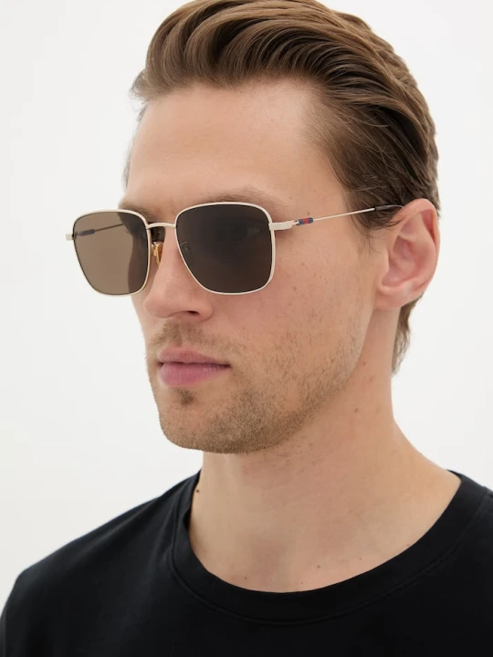 Zdjęcie produktu Gucci okulary przeciwsłoneczne kwadratowe męskie złoty