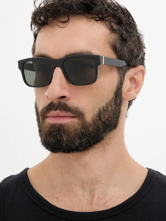 Zdjęcie produktu Gucci okulary przeciwsłoneczne kwadratowe męskie czarny