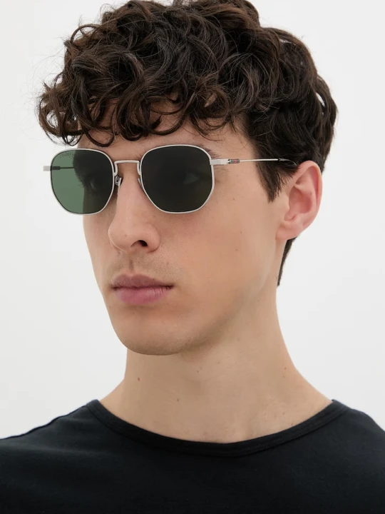 Zdjęcie produktu Gucci okulary przeciwsłoneczne męskie srebrny