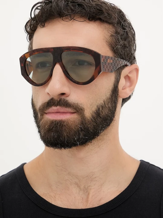 Zdjęcie produktu Gucci okulary przeciwsłoneczne męskie brązowy