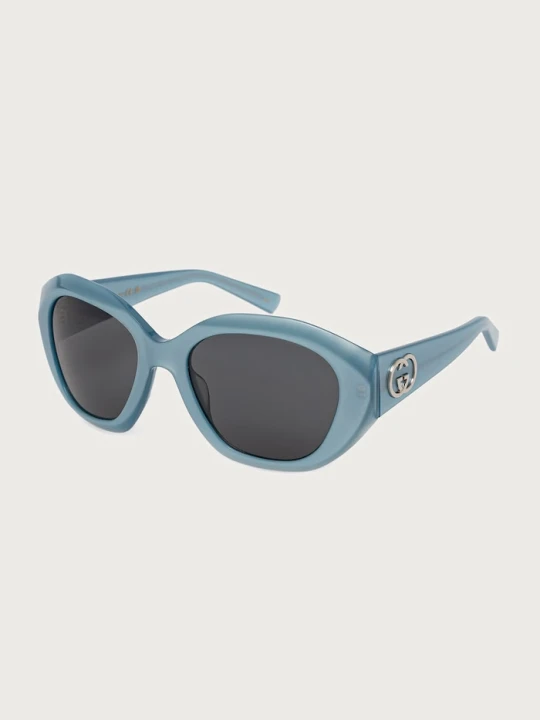 Zdjęcie produktu Gucci okulary przeciwsłoneczne okrągłe damskie niebieski
