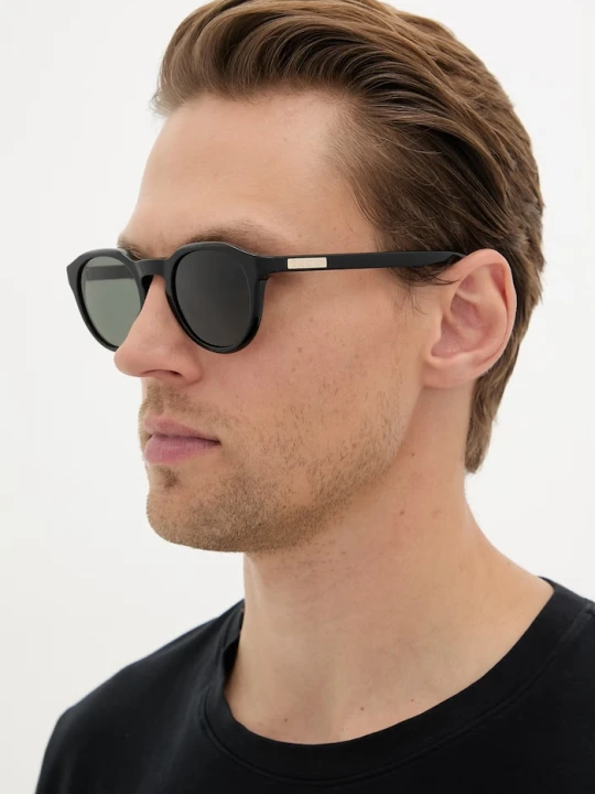 Zdjęcie produktu Gucci okulary przeciwsłoneczne okrągłe męskie czarny