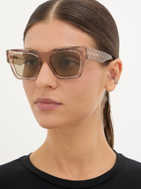 Zdjęcie produktu Gucci okulary przeciwsłoneczne wayfarer damskie beżowy