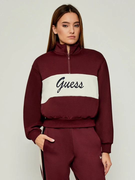 Zdjęcie produktu GUESS ACTIVE Bluza FABIA | Cropped Fit bordowy