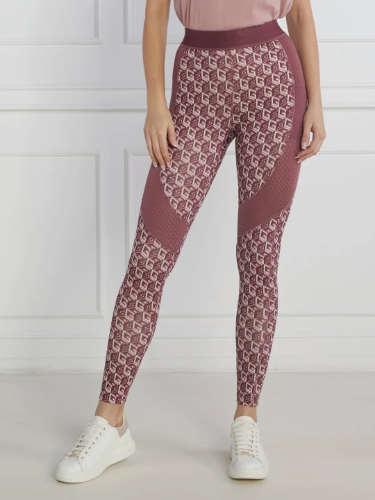 Zdjęcie produktu GUESS ACTIVE Legginsy DARIA | Slim Fit różowy