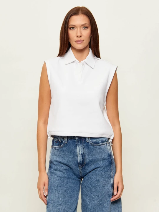 Zdjęcie produktu GUESS ACTIVE Polo HABI | Cropped Fit biały