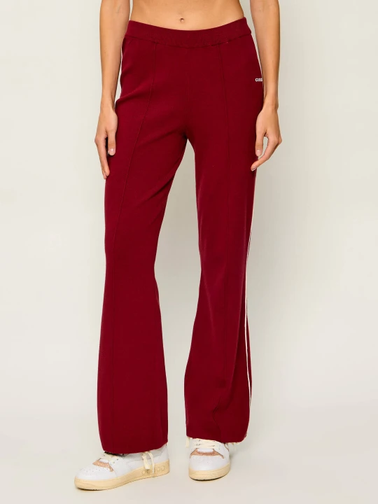 Zdjęcie produktu GUESS ACTIVE Spodnie dzianinowe LAURENE | flare fit bordowy