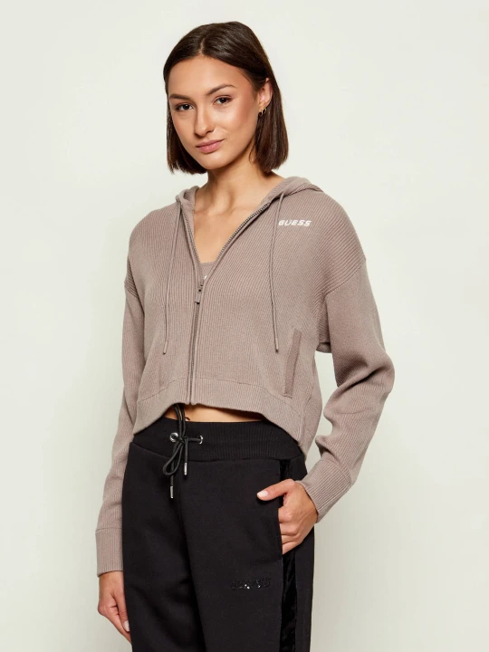 Zdjęcie produktu GUESS ACTIVE Sweter FLAMINIA | Cropped Fit | z dodatkiem wełny beżowy