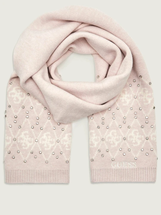 Zdjęcie produktu GUESS ACTIVE Szal Lily pudrowy róż