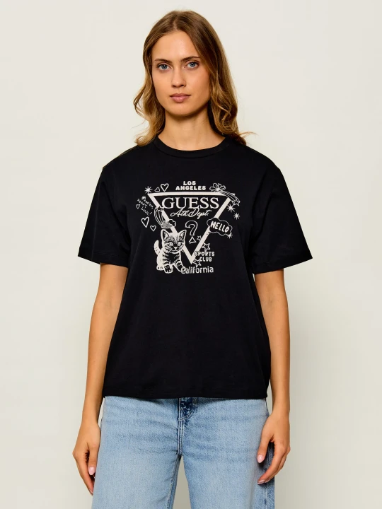 Zdjęcie produktu GUESS ACTIVE T-shirt Kitten | Regular Fit czarny