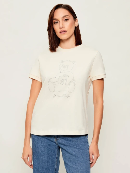 Zdjęcie produktu GUESS ACTIVE T-shirt UNIQUE ATTITUDE | Regular Fit kremowy