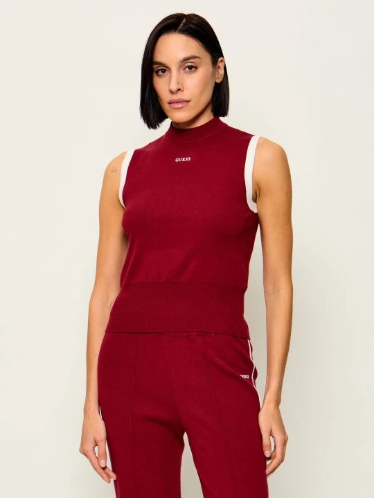 Zdjęcie produktu GUESS ACTIVE Top LAURENE | Regular Fit bordowy