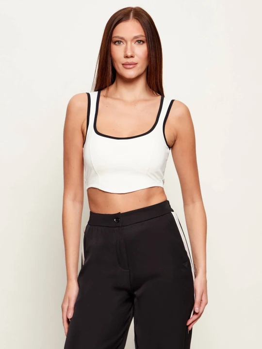 Zdjęcie produktu GUESS ACTIVE Top SARAH | Cropped Fit ecru