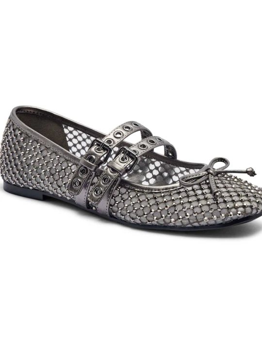 Zdjęcie produktu Guess Baleriny Lanara Mary Jane srebrny