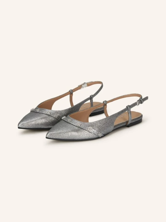 Zdjęcie produktu Guess Baleriny Slingballerinas Dorlee Z Nitami silber SREBRNY