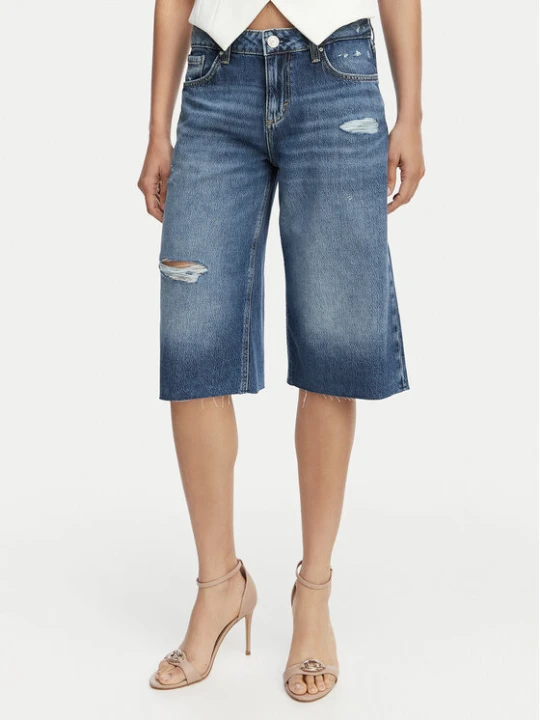 Zdjęcie produktu Guess Bermudy W6GD91 D0695 Granatowy Baggy Fit