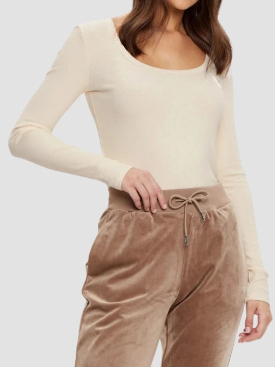 Zdjęcie produktu GUESS Beżowy damski longsleeve Colette, Rozmiar XL