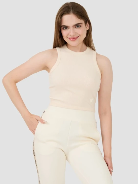 Zdjęcie produktu GUESS Beżowy damski top Edie Tank, Rozmiar L