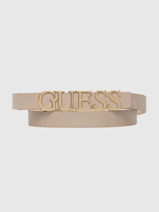 Zdjęcie produktu GUESS Beżowy pasek damski Mimina H20, Rozmiar S