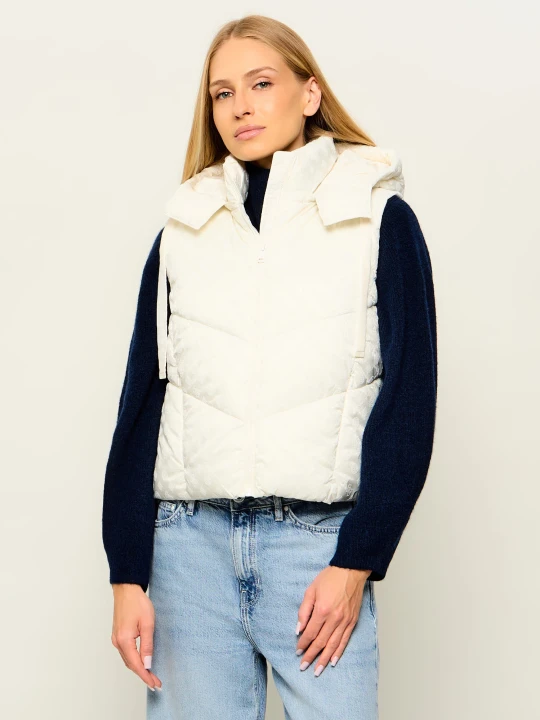 Zdjęcie produktu GUESS Bezrękawnik Daisy | Cropped Fit ecru