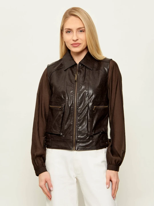 Zdjęcie produktu GUESS Bezrękawnik LUCY | Regular Fit brązowy