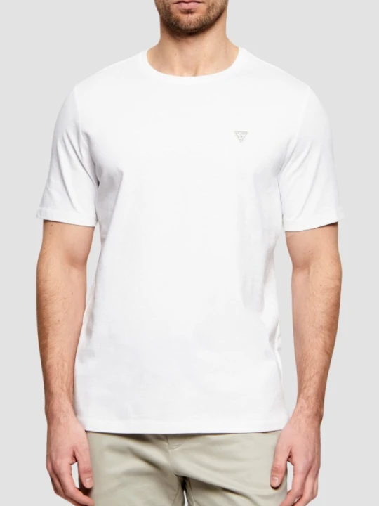 Zdjęcie produktu GUESS Biały bawełniany t-shirt męski Patch, Rozmiar XXL