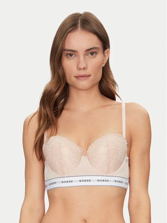 Zdjęcie produktu Guess Biustonosz balkonetka O2BC06 KBBT0 Beżowy