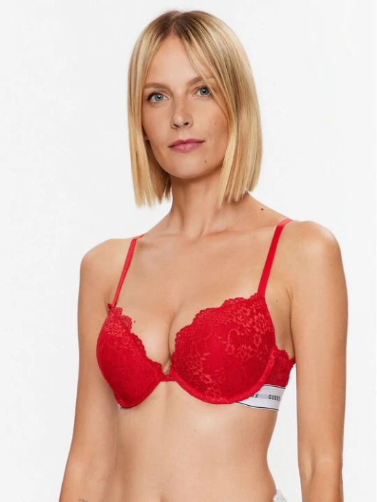 Zdjęcie produktu Guess Biustonosz z fiszbiną Belle O3RC18 KBBT0 Czerwony