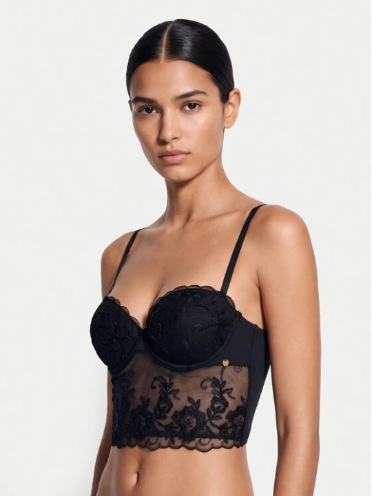 Zdjęcie produktu Guess Biustonosz z fiszbiną O6BM19 K7273 Czarny