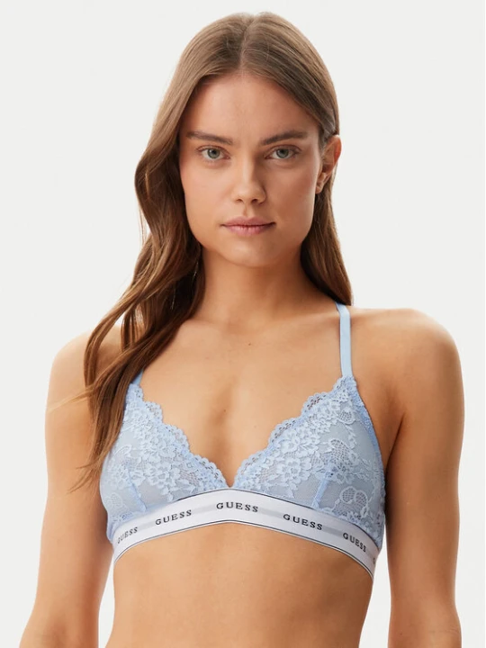 Zdjęcie produktu Guess Biustonosz z fiszbiną O97C02 KBBT0 Błękitny Niebieski jasny