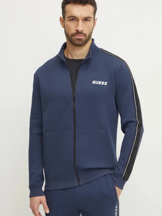Zdjęcie produktu Guess bluza rozpinana męska z bawełną MICKEY granatowy
