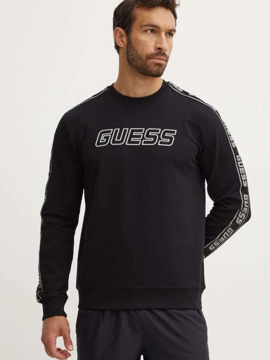 Zdjęcie produktu Guess bluza męska z bawełną ARLO czarny