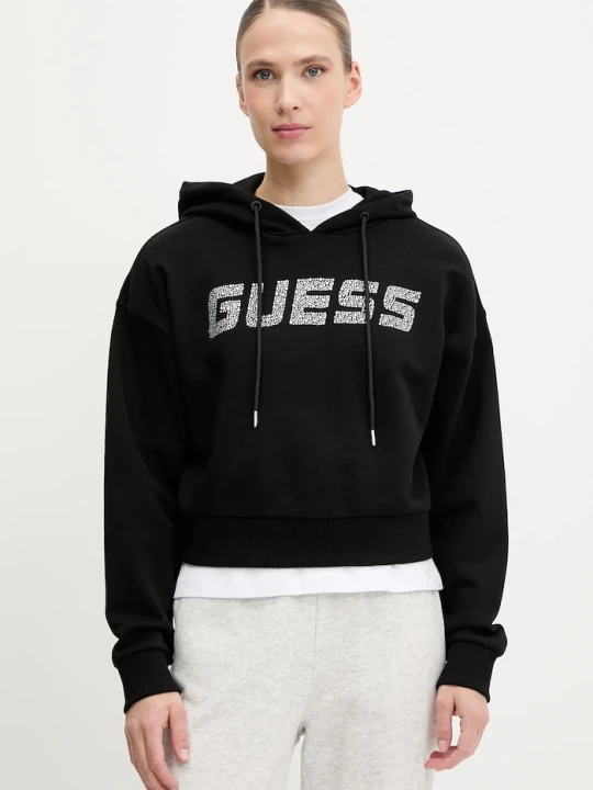 Zdjęcie produktu Guess bluza bawełniana PRIMULA czarny