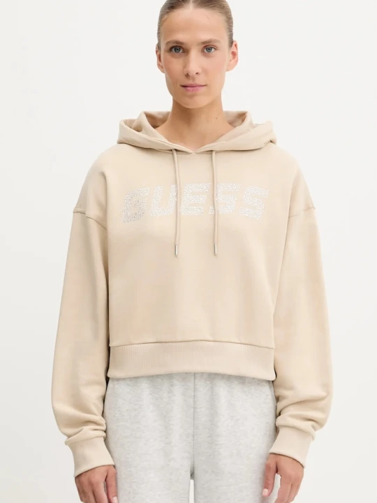 Zdjęcie produktu Guess bluza bawełniana PRIMULA beżowy