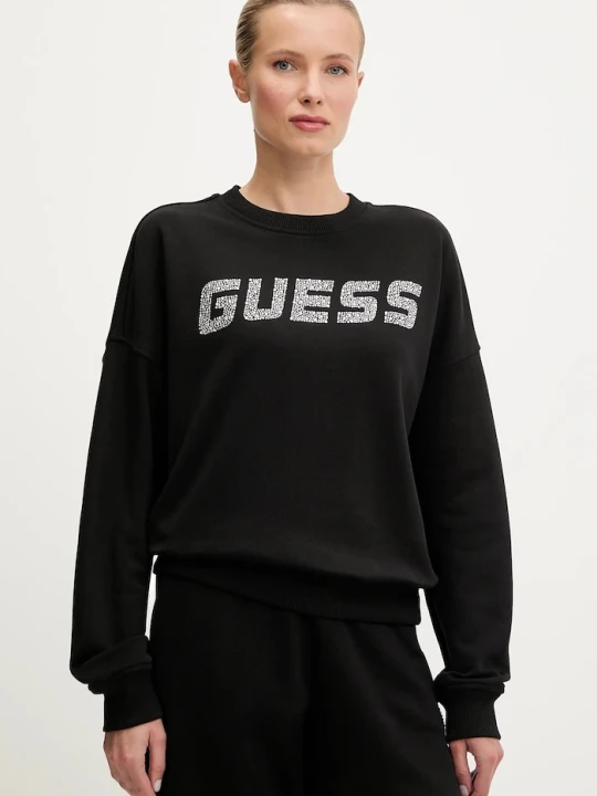 Zdjęcie produktu Guess bluza bawełniana PRIMULA czarny