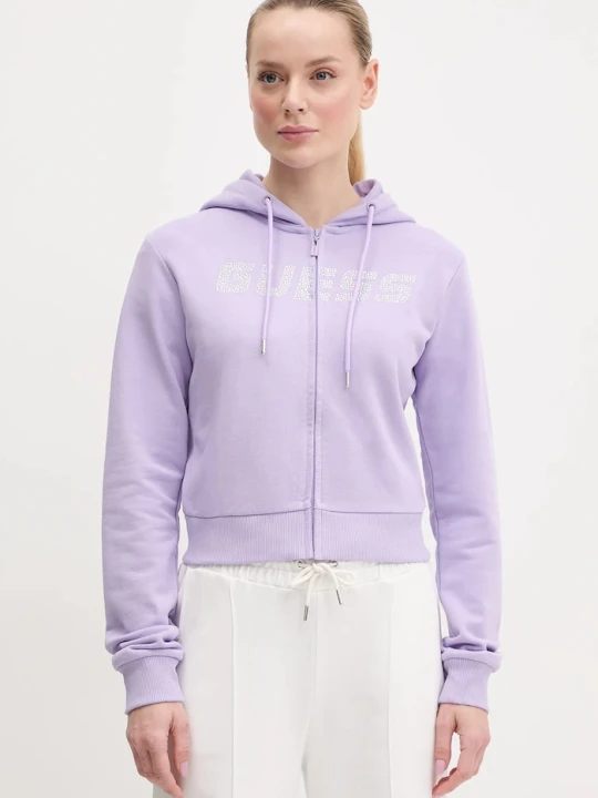Zdjęcie produktu Guess bluza bawełniana PRIMULA fioletowy