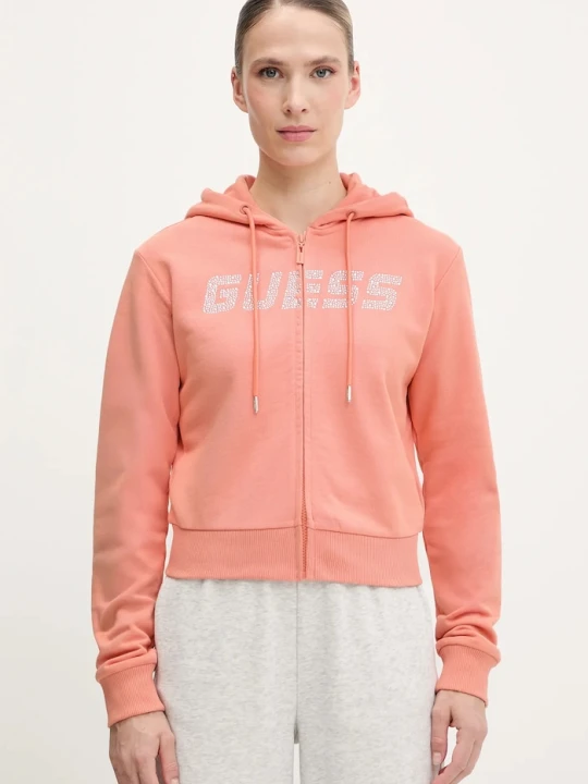Zdjęcie produktu Guess bluza bawełniana PRIMULA pomarańczowy