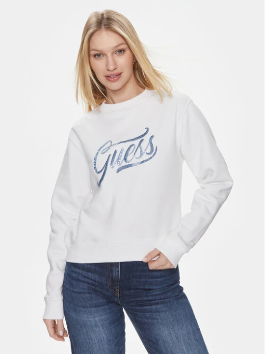Zdjęcie produktu Guess Bluza Cn Stones Logo W4RQ14 KB681 Biały Relaxed Fit