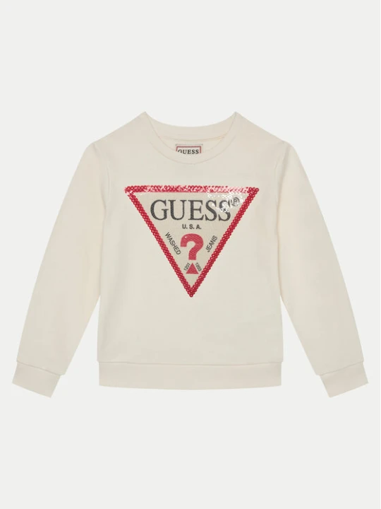 Zdjęcie produktu Guess Bluza K4YQ10 KA6R4 Écru Regular Fit Kremowy