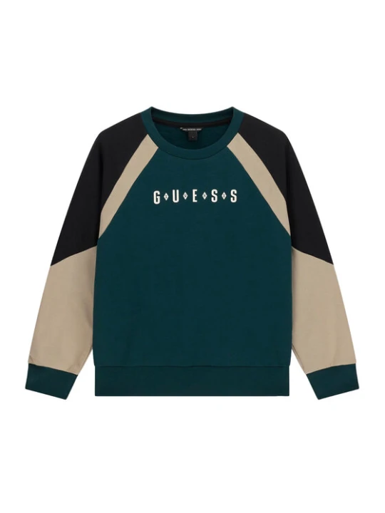 Zdjęcie produktu Guess Bluza L6BQ02 K5917 Zielony ciemny Oversize